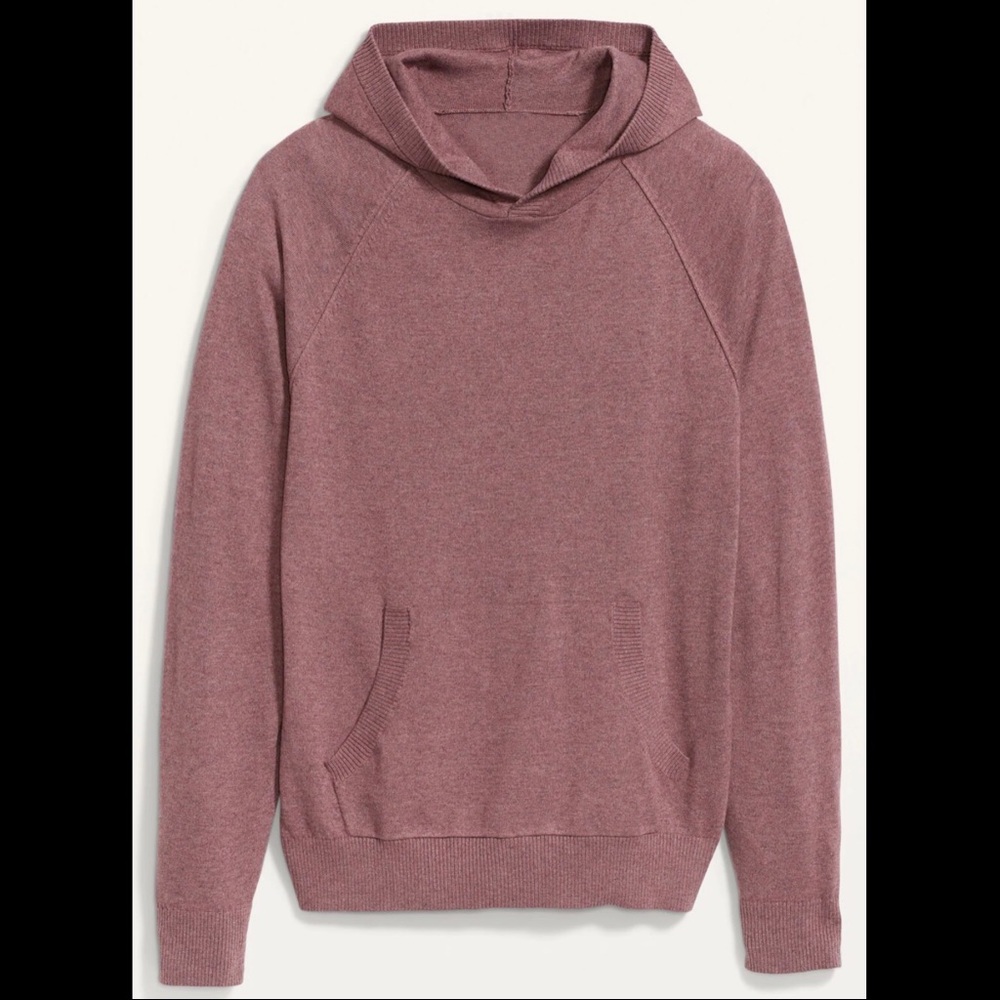 Unisex Mauve Pullover Knit Sweater Hoodie